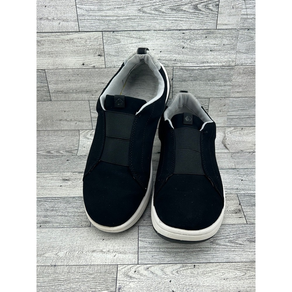Clarks Cloudsteppers Step Glow Slip Black White Women Sz 6.5 W 261471915040